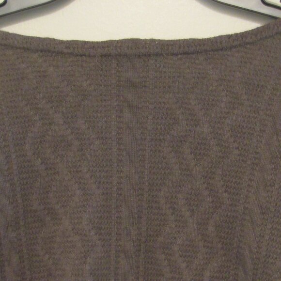 Jolie & Joy By FCT Cropped Twist Knot Knit Sweater Soft Grunge Women's 2X Brown - Picture 3 of 6